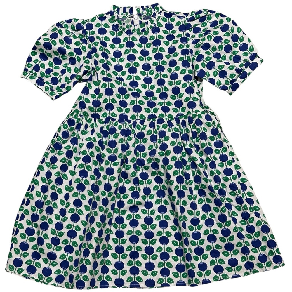 BLUE AND GREEN FLOWER PRINT GIRLS DRESS BY RESERVED